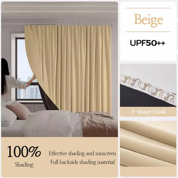 Qfdian Blackout Curtains High Shading Privacy Coated Insulated Lining Living Room Bedroom Grommets Hook 150 200 Home Decor